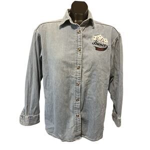 Bunco Babe Embroidered Denim Shirt – Women’s Small